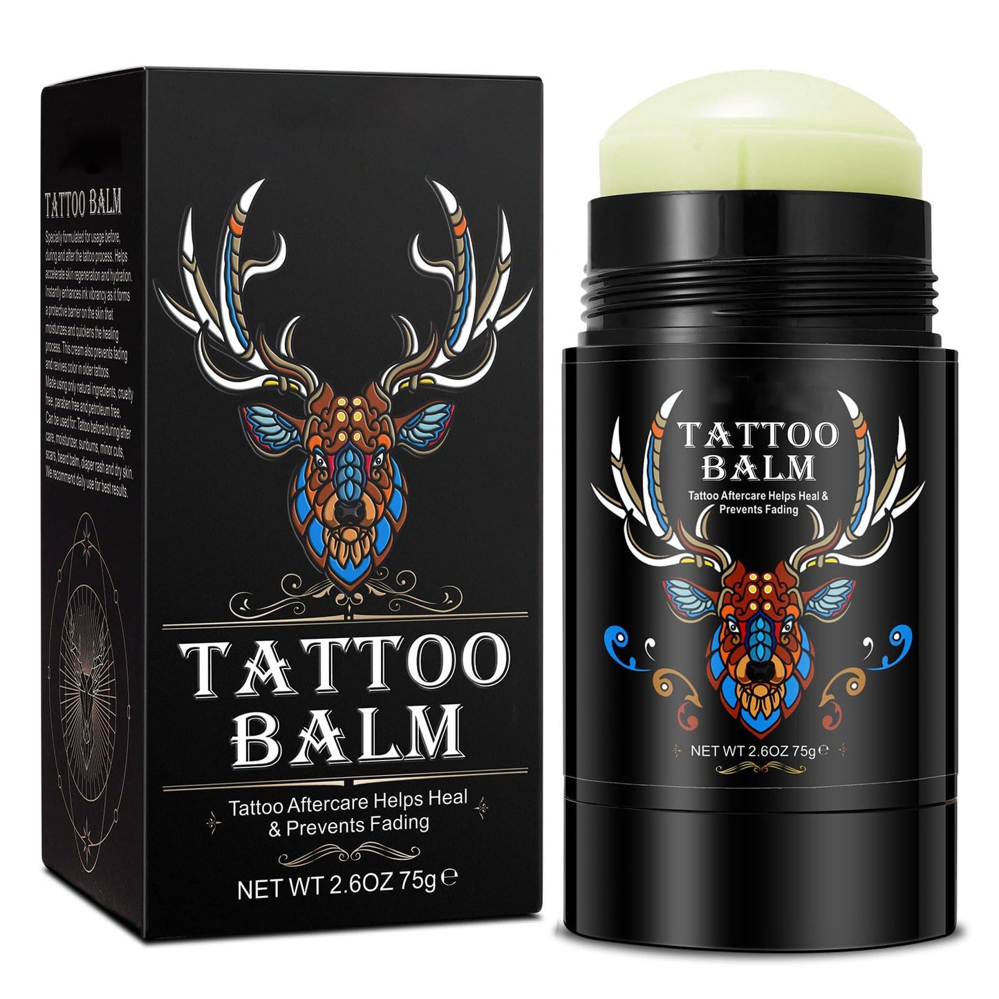 Tattoo Aftercare Butter Balm, 2.6 oz, Old & New Tattoo Moist