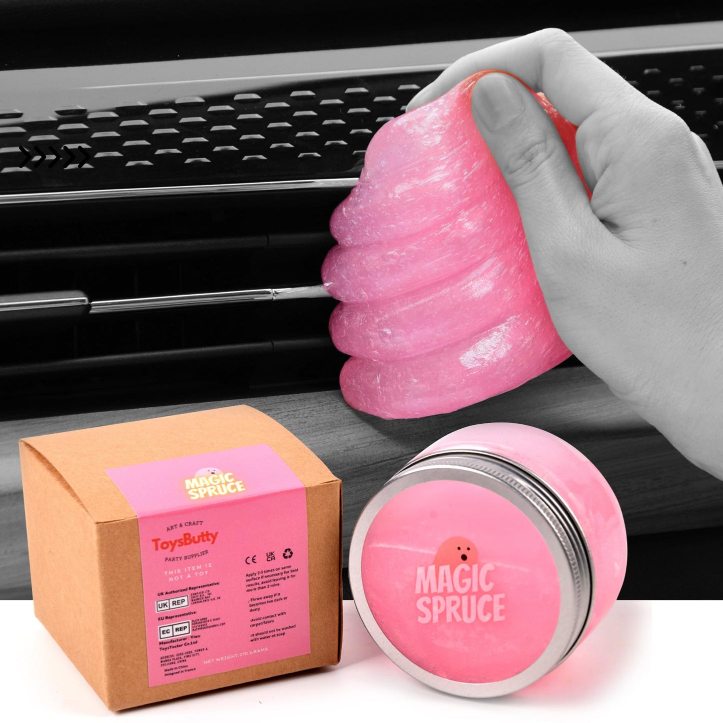 MAGIC SPRUCE - Kit de gel de limpieza para el interior del a