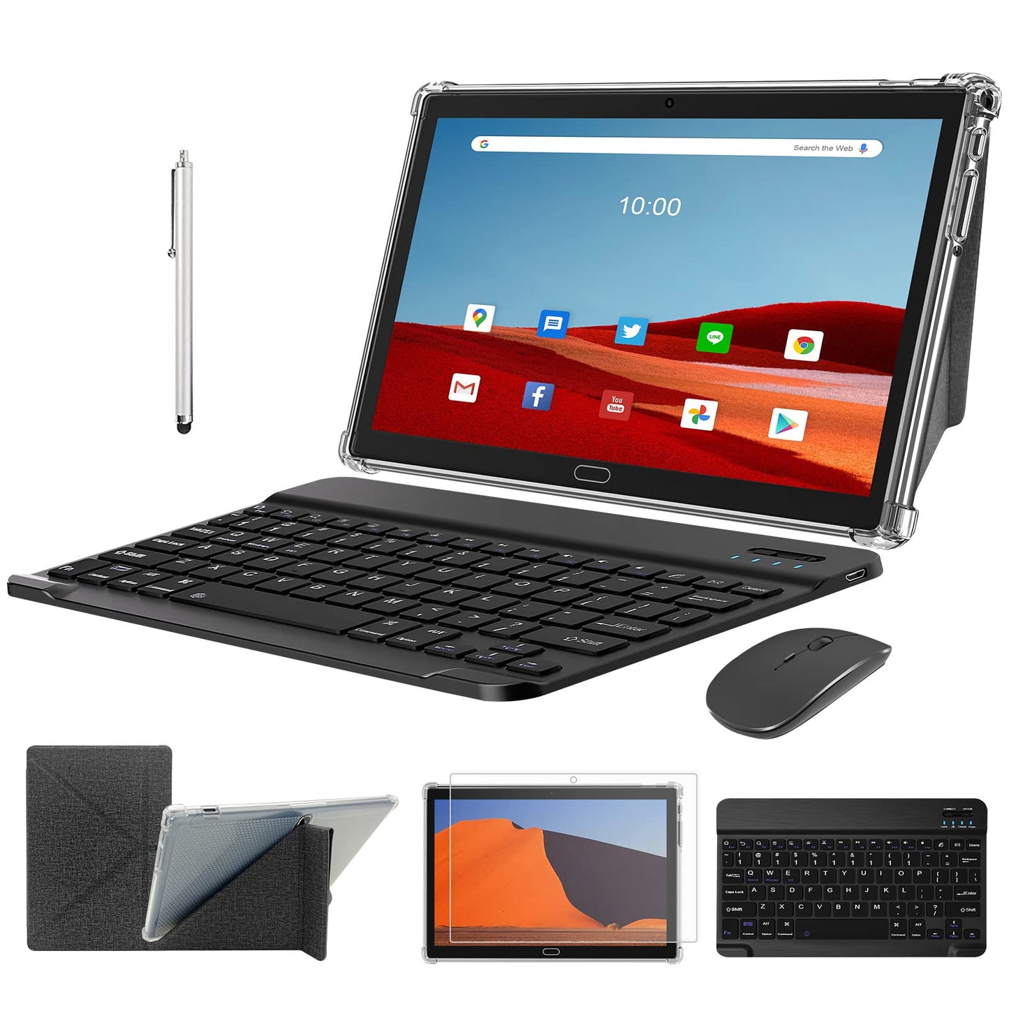 Tablet 2024 Último, tabletas 2 en 1 de 10 pulgadas, Android