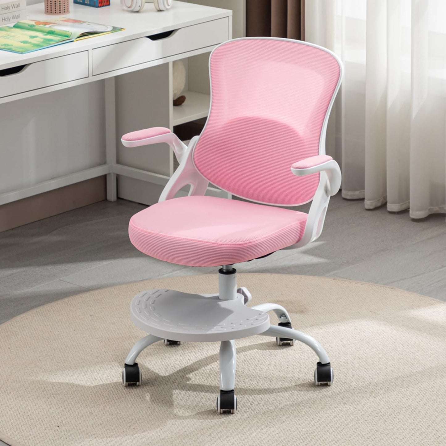 Silla de escritorio para niños, silla de estudio ergonómica con altura