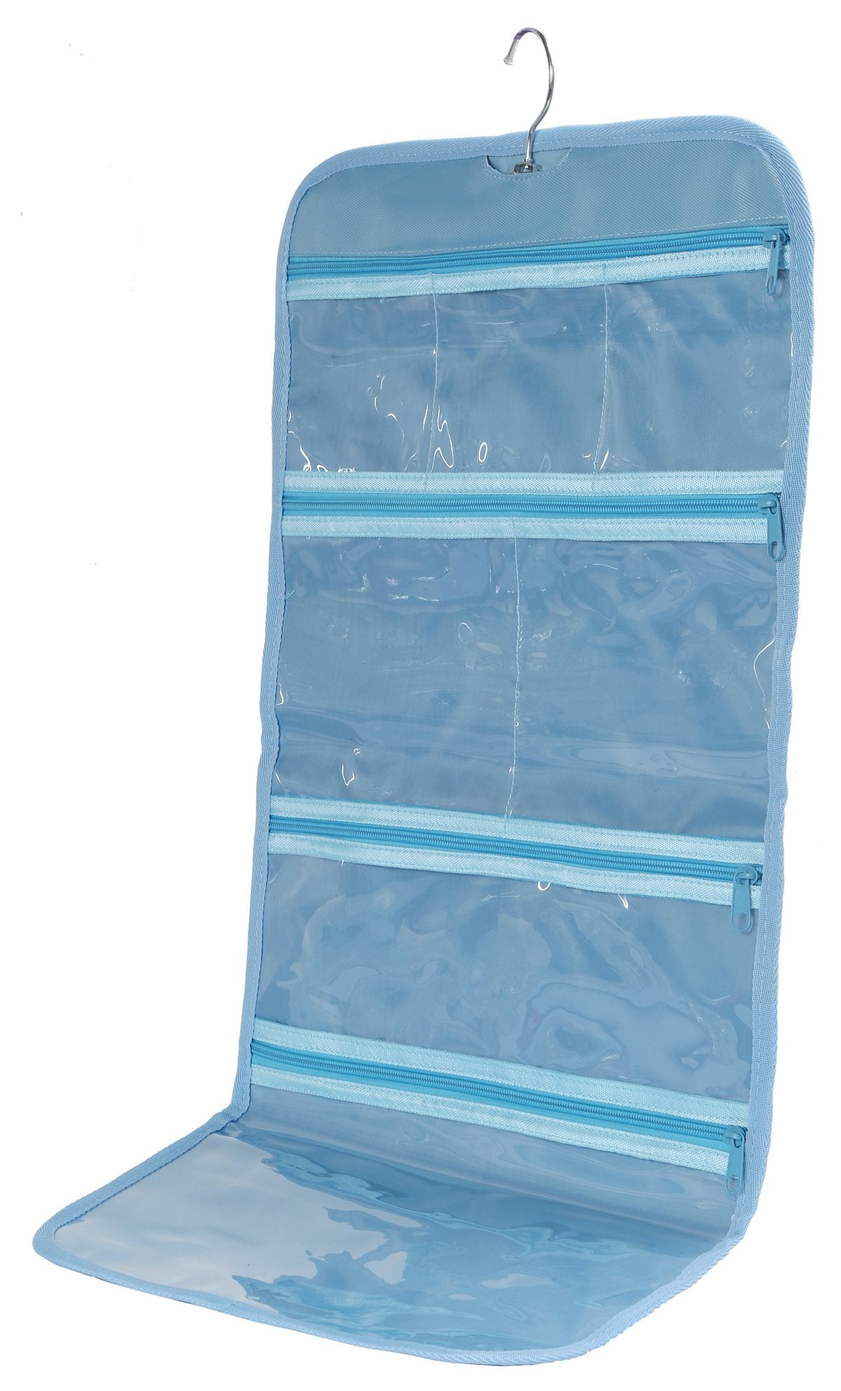 Neceser de viaje plegable transparente para colgar y guardar