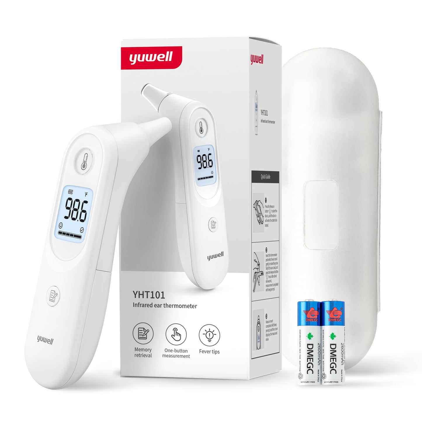 yuwell Termómetro, termómetro digital de oído para adultos,