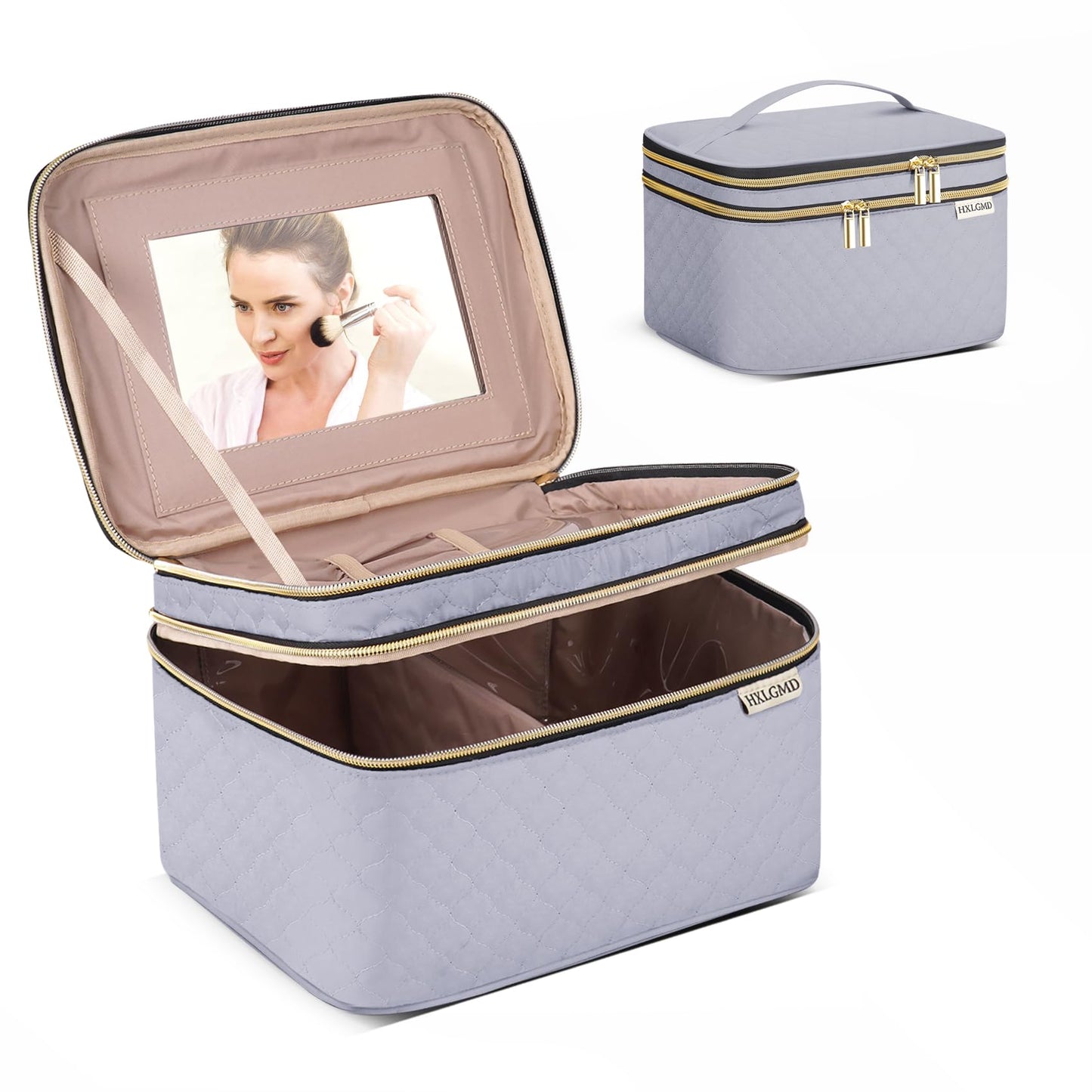 Bolsa de maquillaje de viaje, Gris