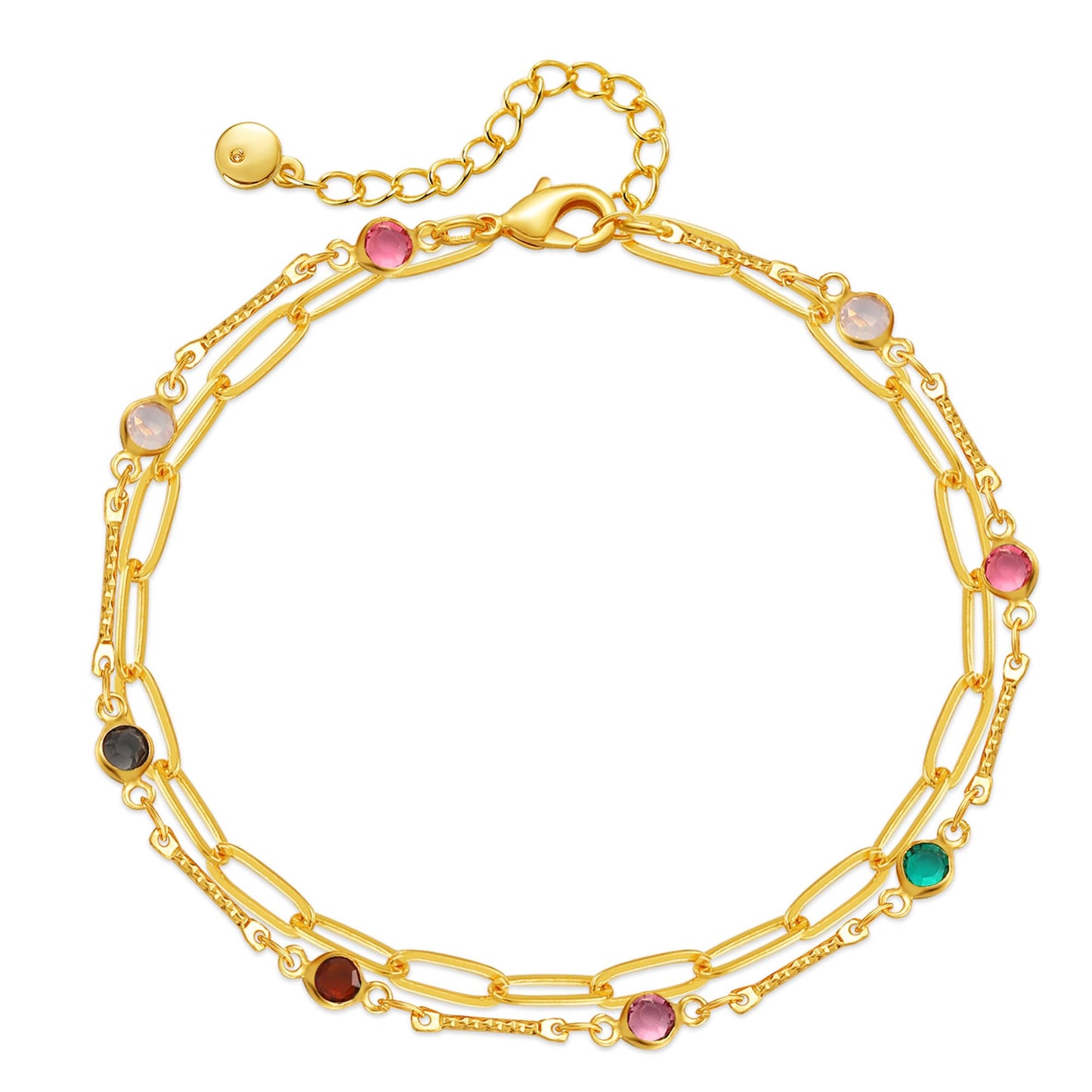 Yumikoo Tobilleras chapadas en oro de 18 quilates para mujer