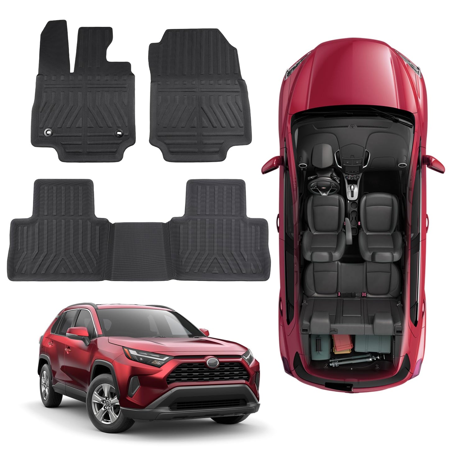 Alfombrillas de coche para Toyota RAV4: 2025 2024 2023 2022