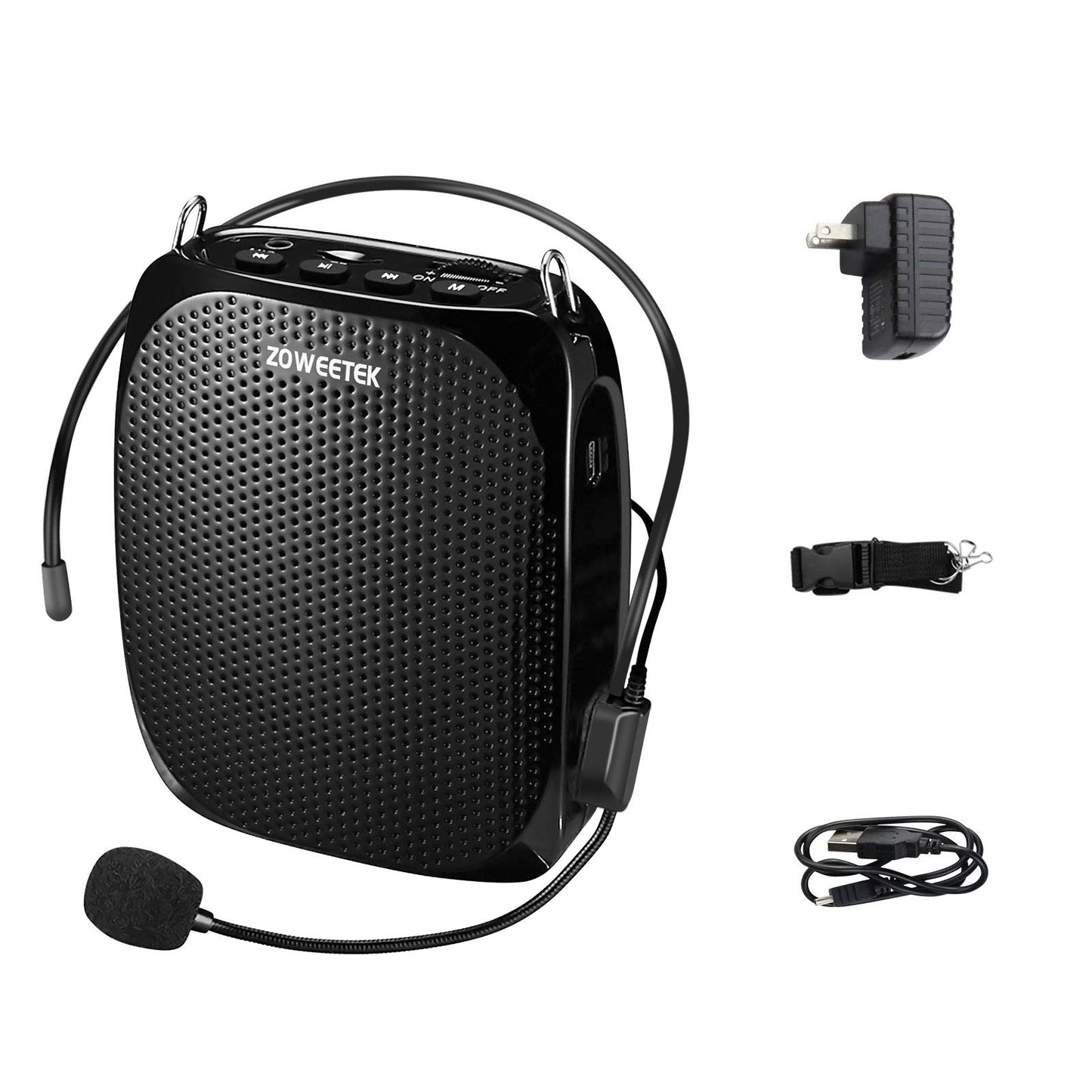 ZOWEETEK ZW-Z258 Mini amplificador de voz recargable portáti