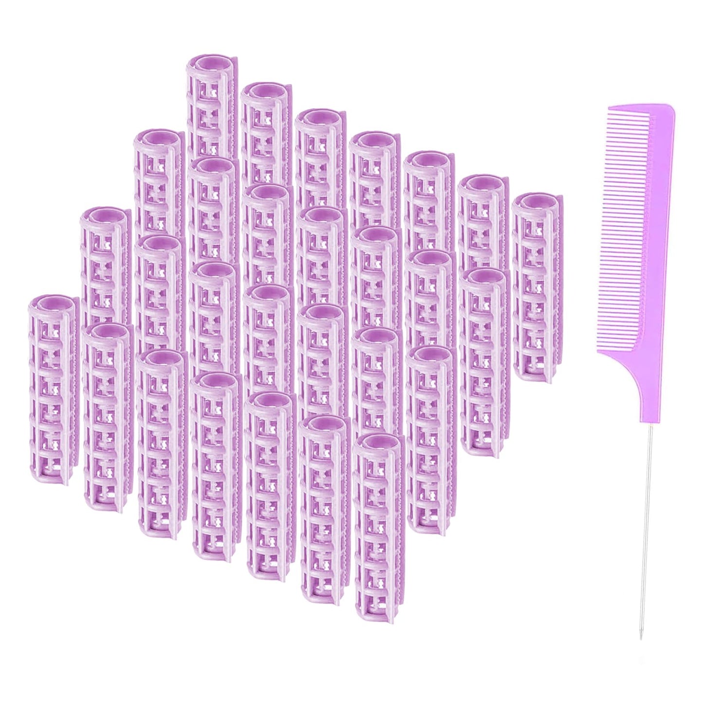 ZMD Juego de 28 rulos de plástico para el cabello, de 0.6 pu