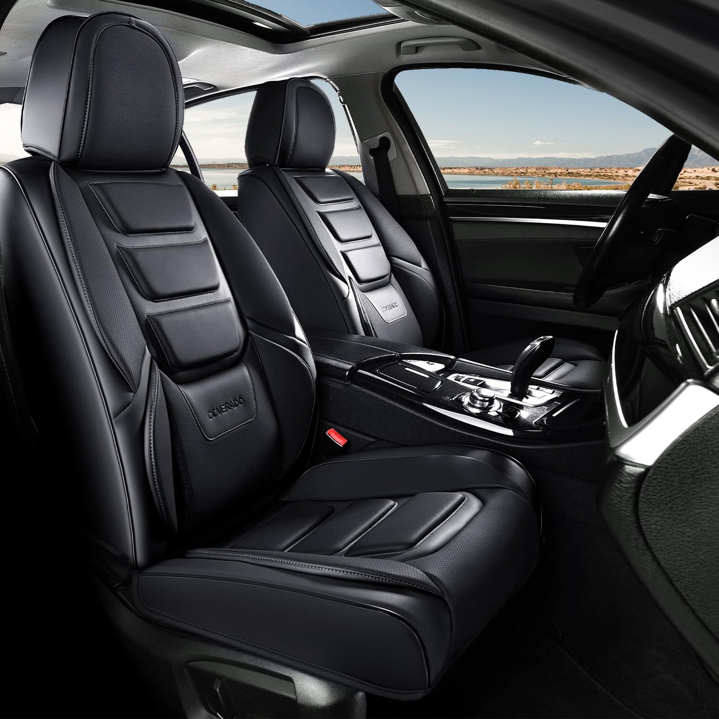 Coverado Fundas de asiento de automóvil, fundas delanteras p