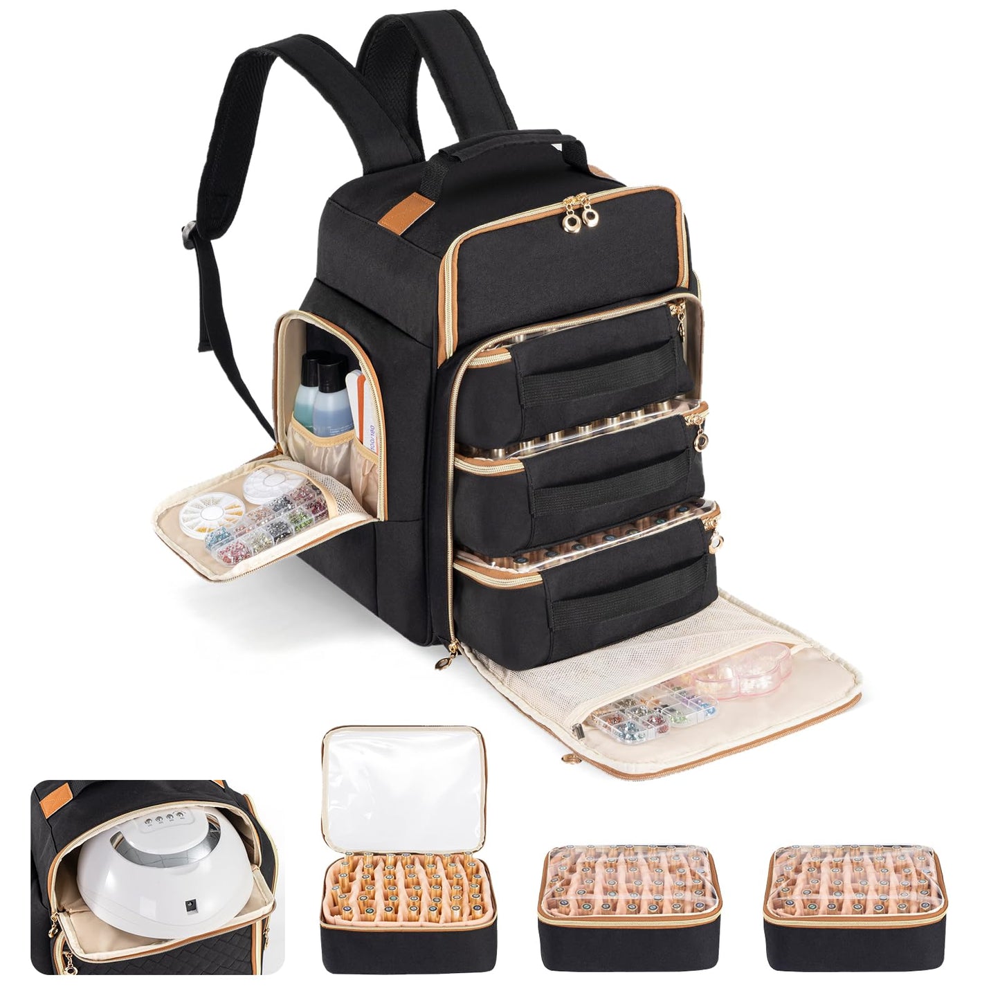Hautton Organizador de esmalte de uñas, bolsa de almacenamie