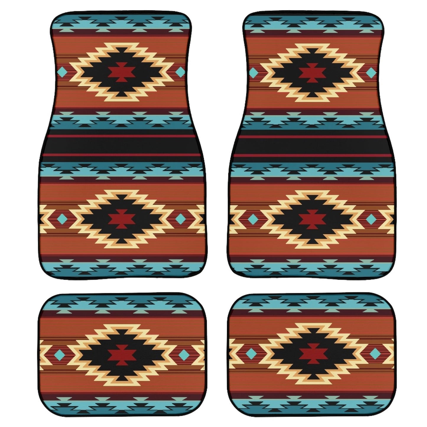 Tapetes universales con estampado de geometría azteca tribal