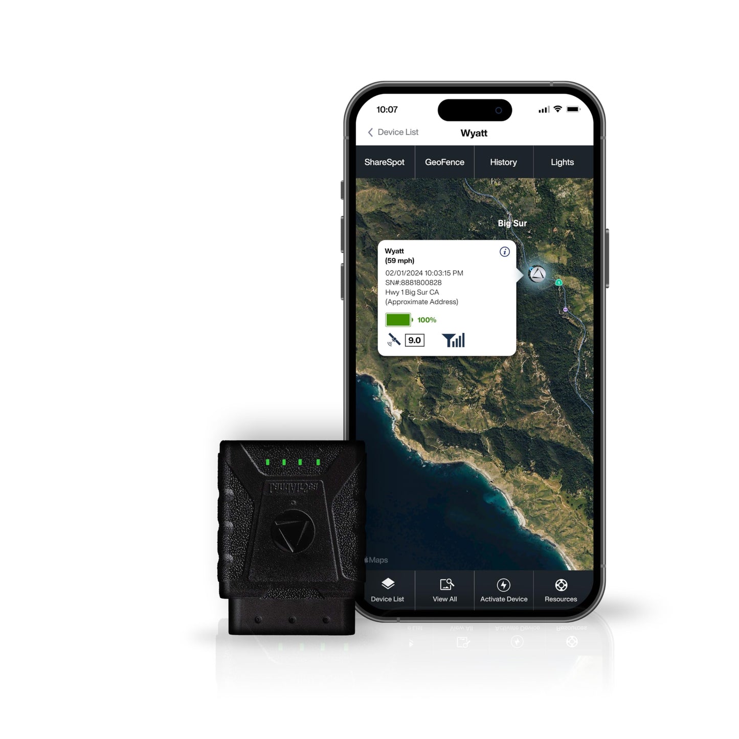 LandAirSea Sync GPS Tracker - 8.95 por mes. Cobertura global