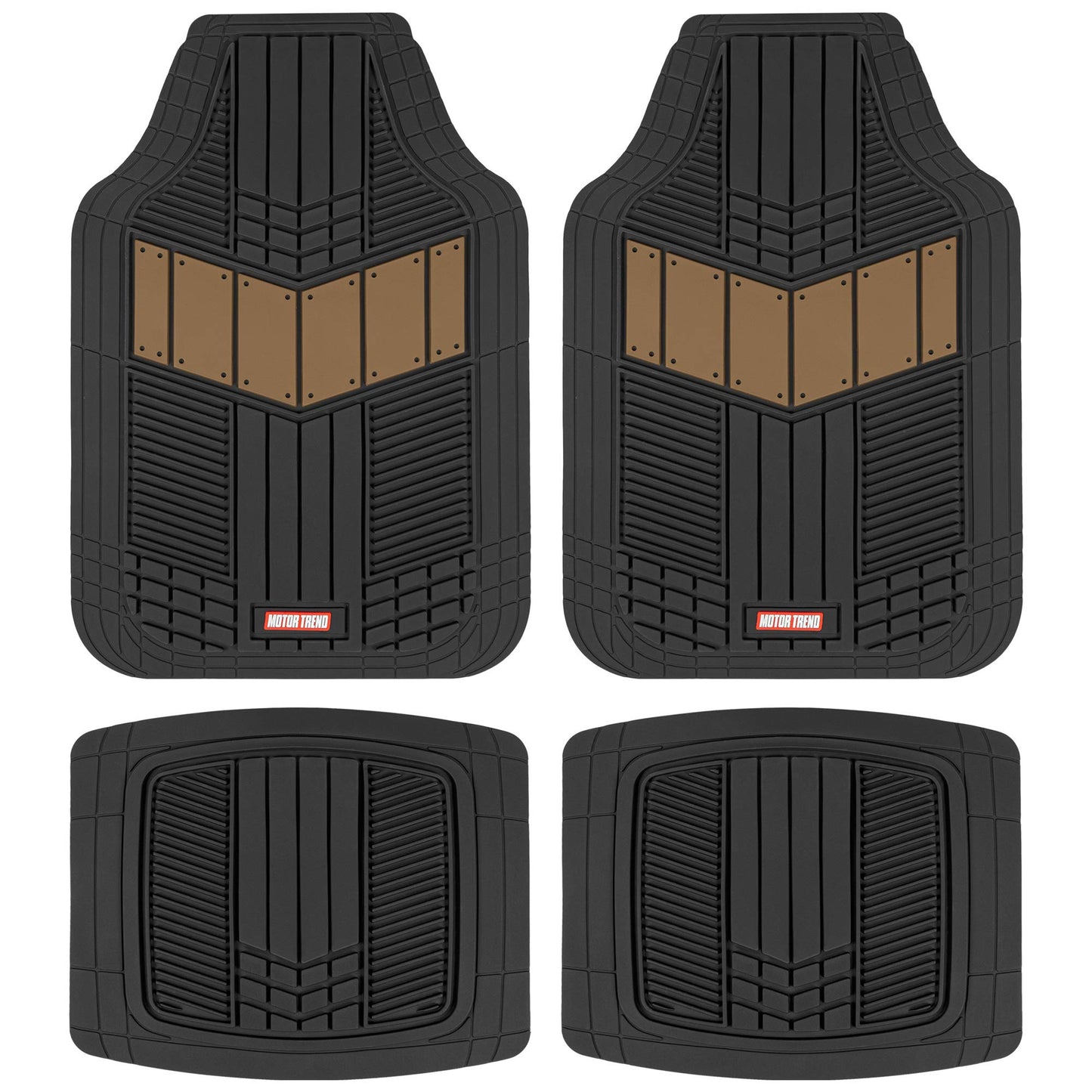 Motor Trend DualFlex - Tapetes de goma de dos tonos para aut
