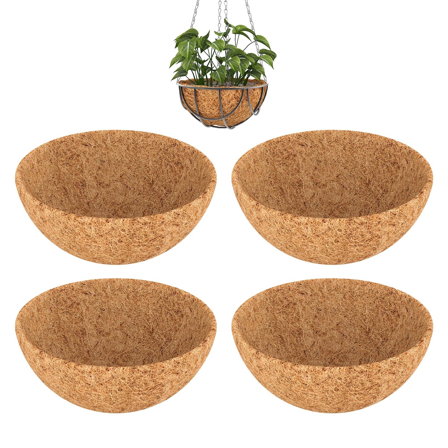 XYSM Hanging Baskets Liners for Plants Outdoor ,Coconut Line