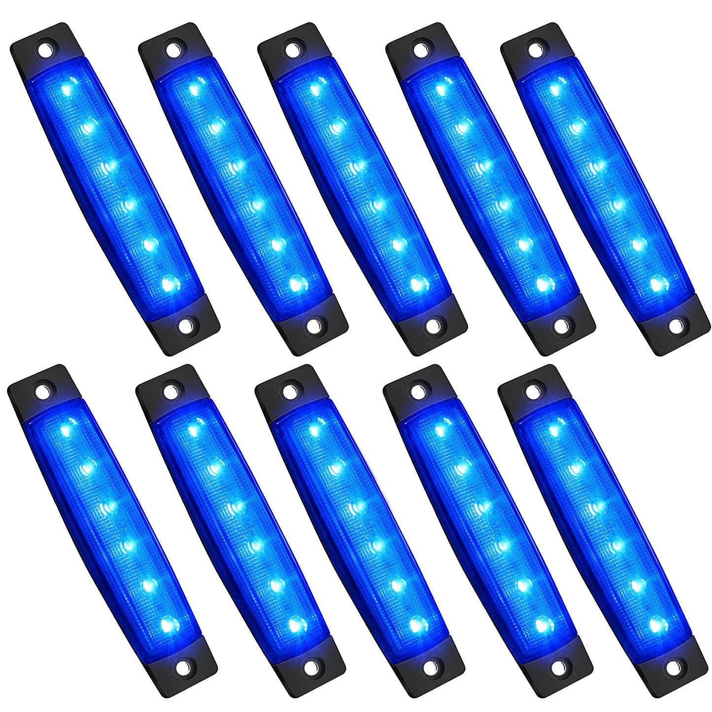PSEQT 10 unidades de luces LED de tira de roca para auto, lu