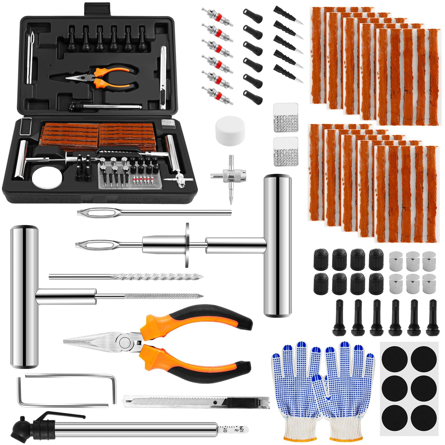 Kit de reparación de neumáticos de alta resistencia, herrami