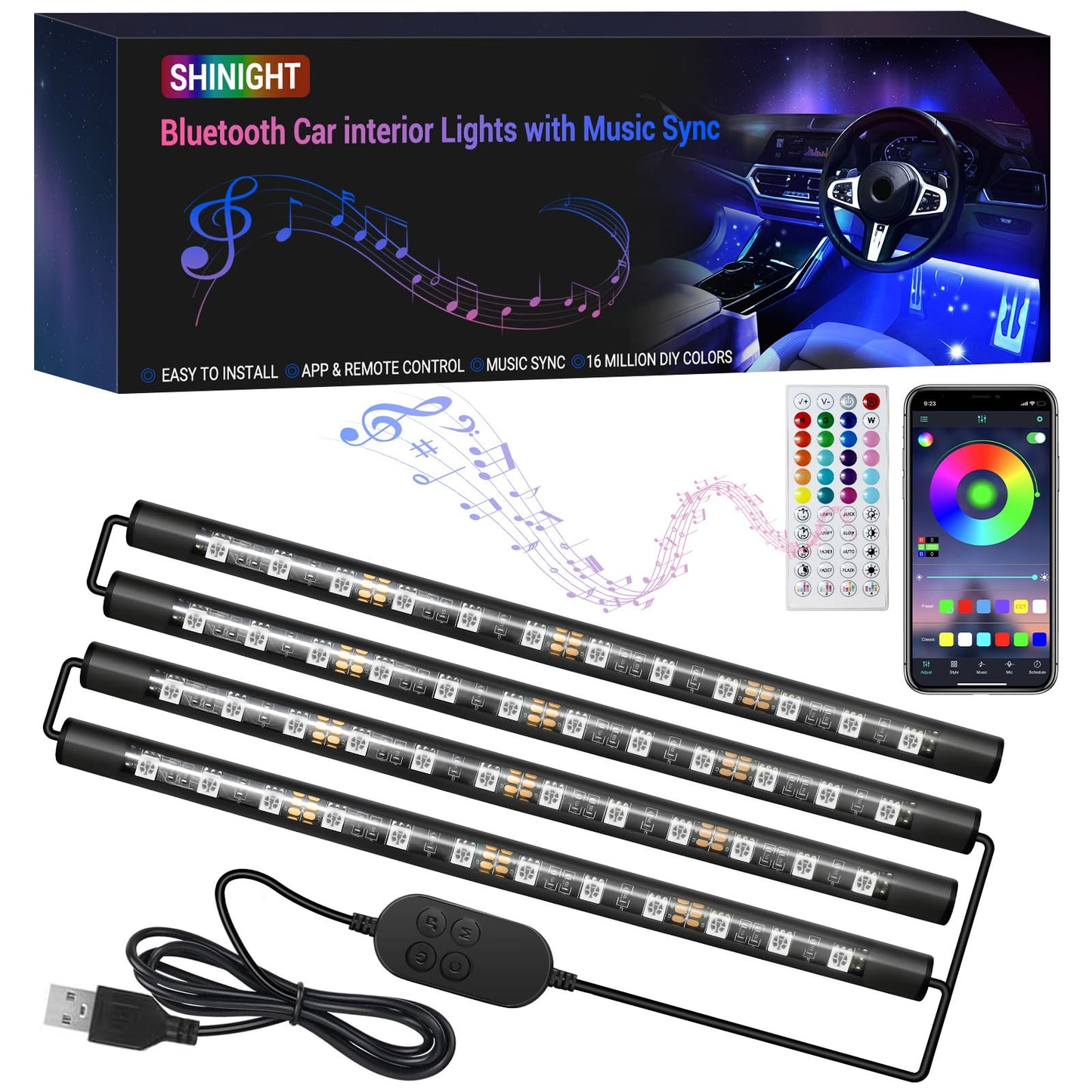 Luces interiores de automóvil LED para interior de automóvil