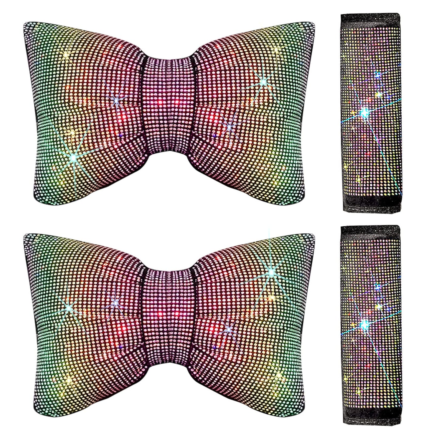 Juego de 4 accesorios brillantes para automóvil, para mujere