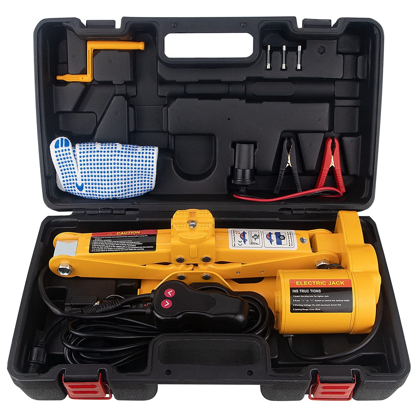 Gato eléctrico para automóvil de 2 toneladas y 12 V con caja