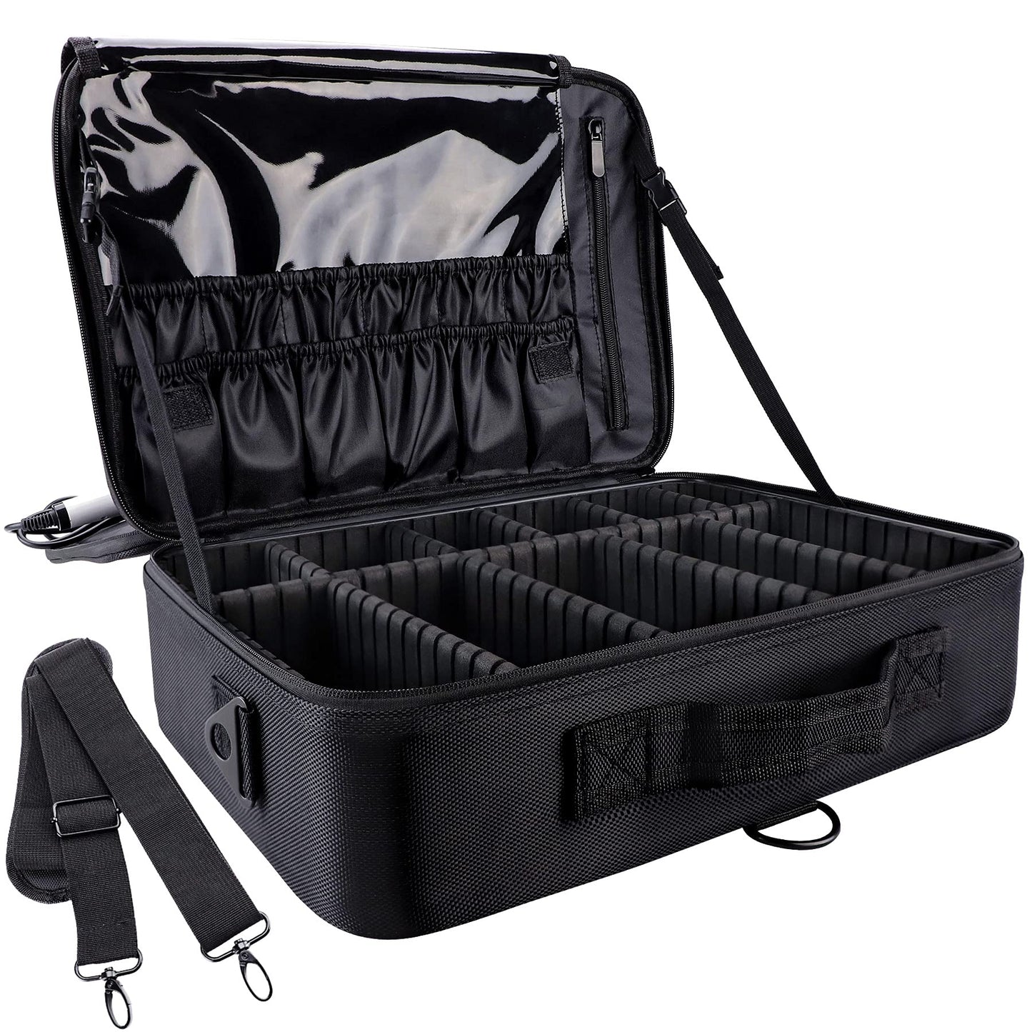 Gzcz Estuche de viaje para maquillaje, profesional, 16 pulga