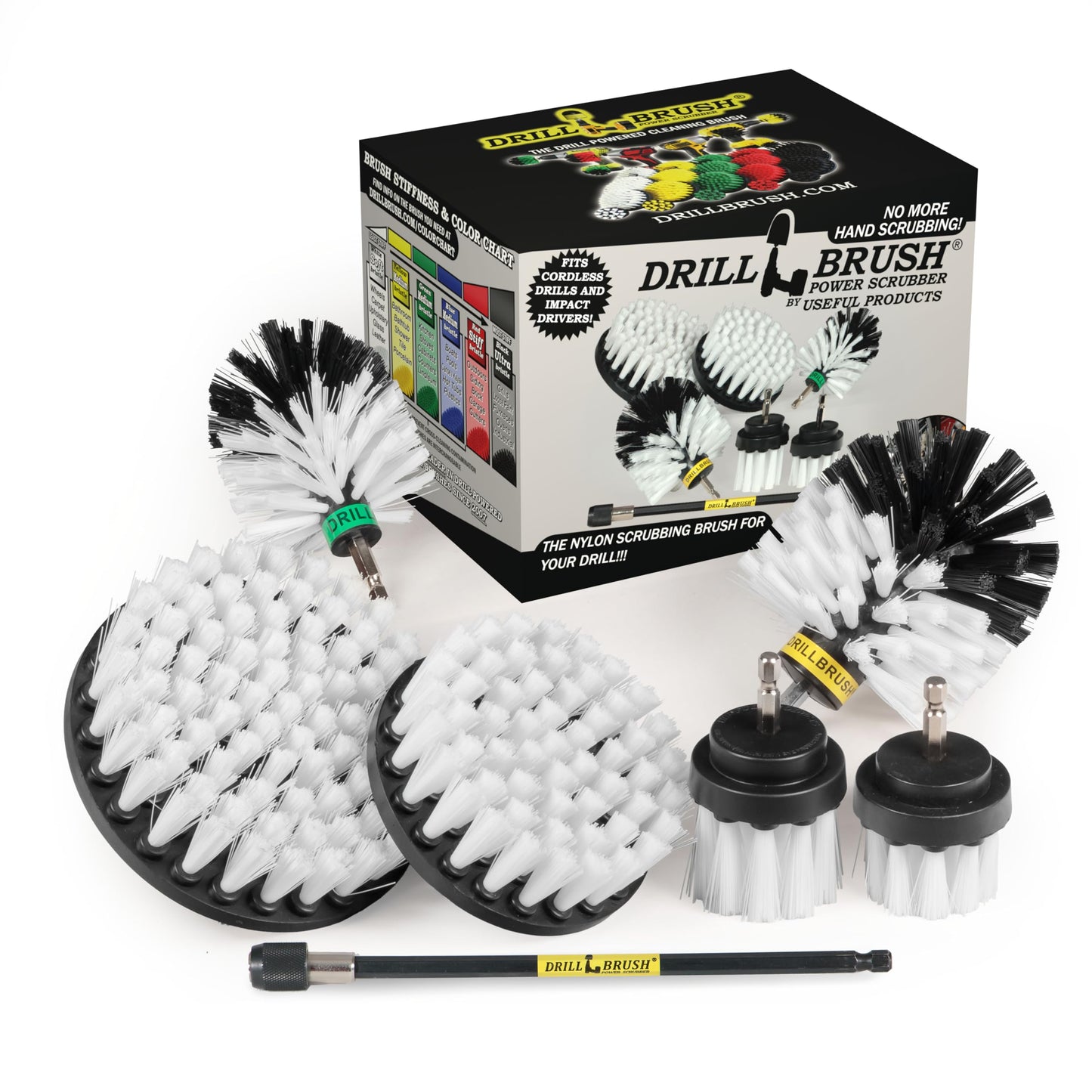 Kit de limpieza de Drill Brush, cepillos con conector para t
