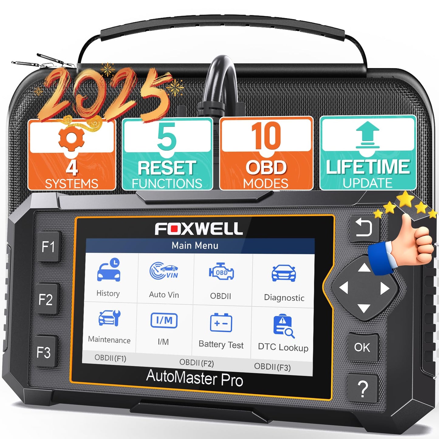 FOXWELL NT614 Elite OBD2 - Escáner de diagnóstico 2025 con 5