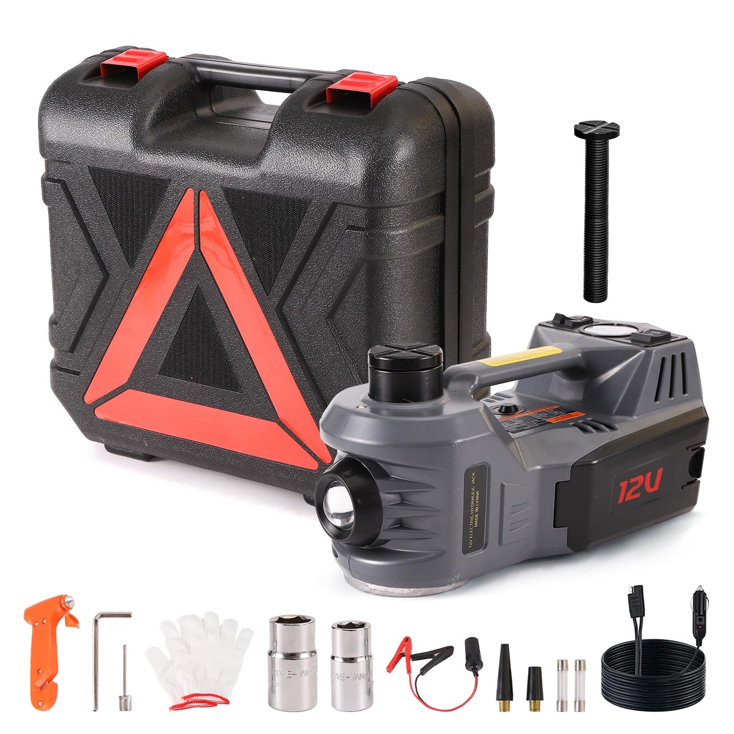 EFFIROSO Kit de gato eléctrico para automóvil hidráulico de