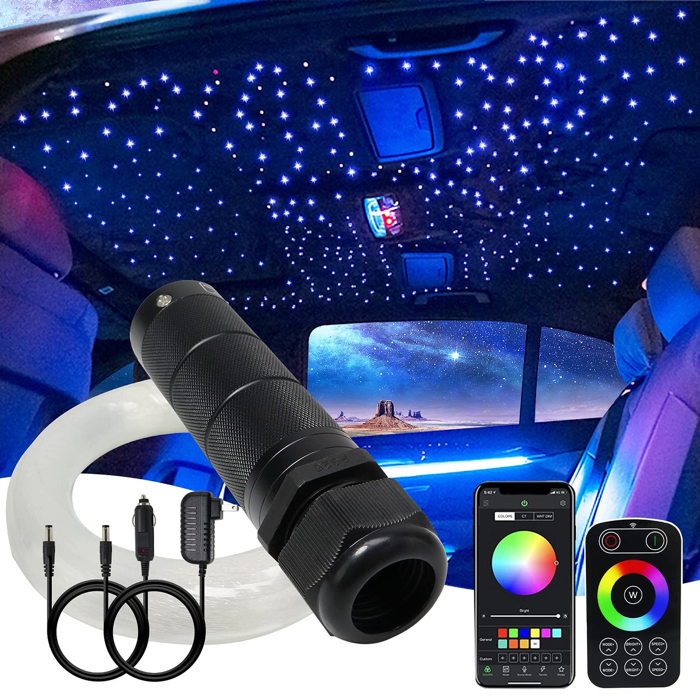 Kit de techo AMKI RGBW Starlight de 6 W, 550 piezas x 0.03 p