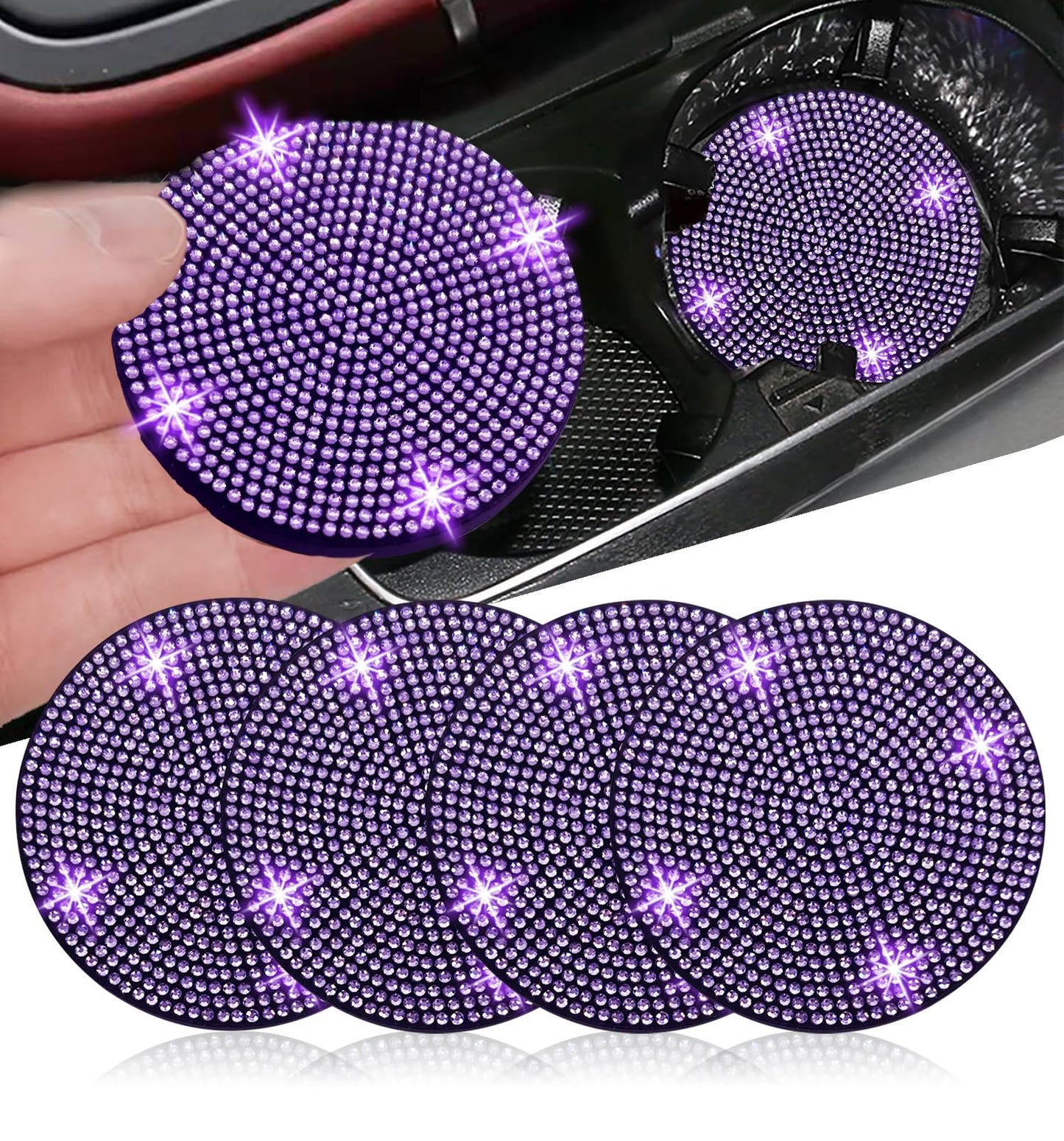 NBTEPEM 4 posavasos para automóvil, 2.75 pulgadas, antidesli