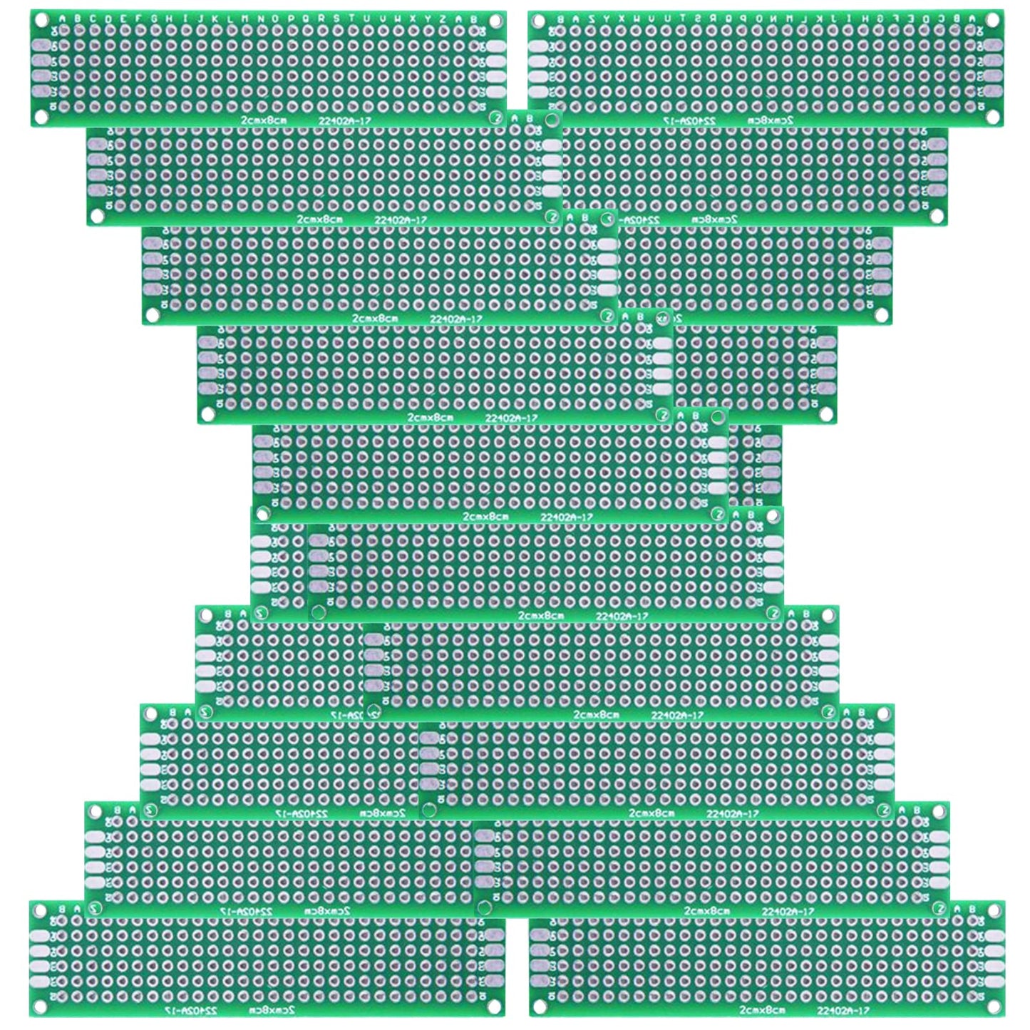 YUNGUI 20 unids 0.8x3.1 in placa PCB pequeño prototipo placa