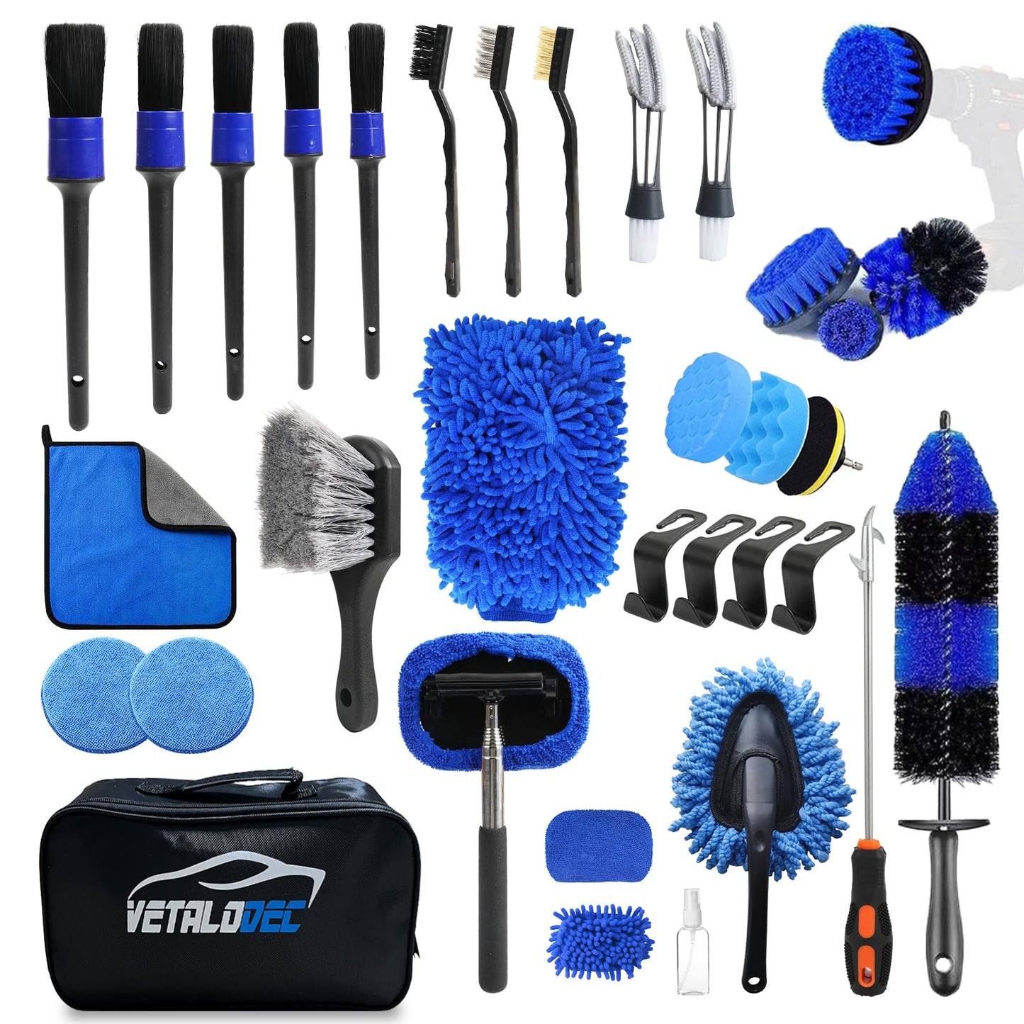 Car Detailing Kit, 35Pcs Car Detailing Brush Set, Car Cleani