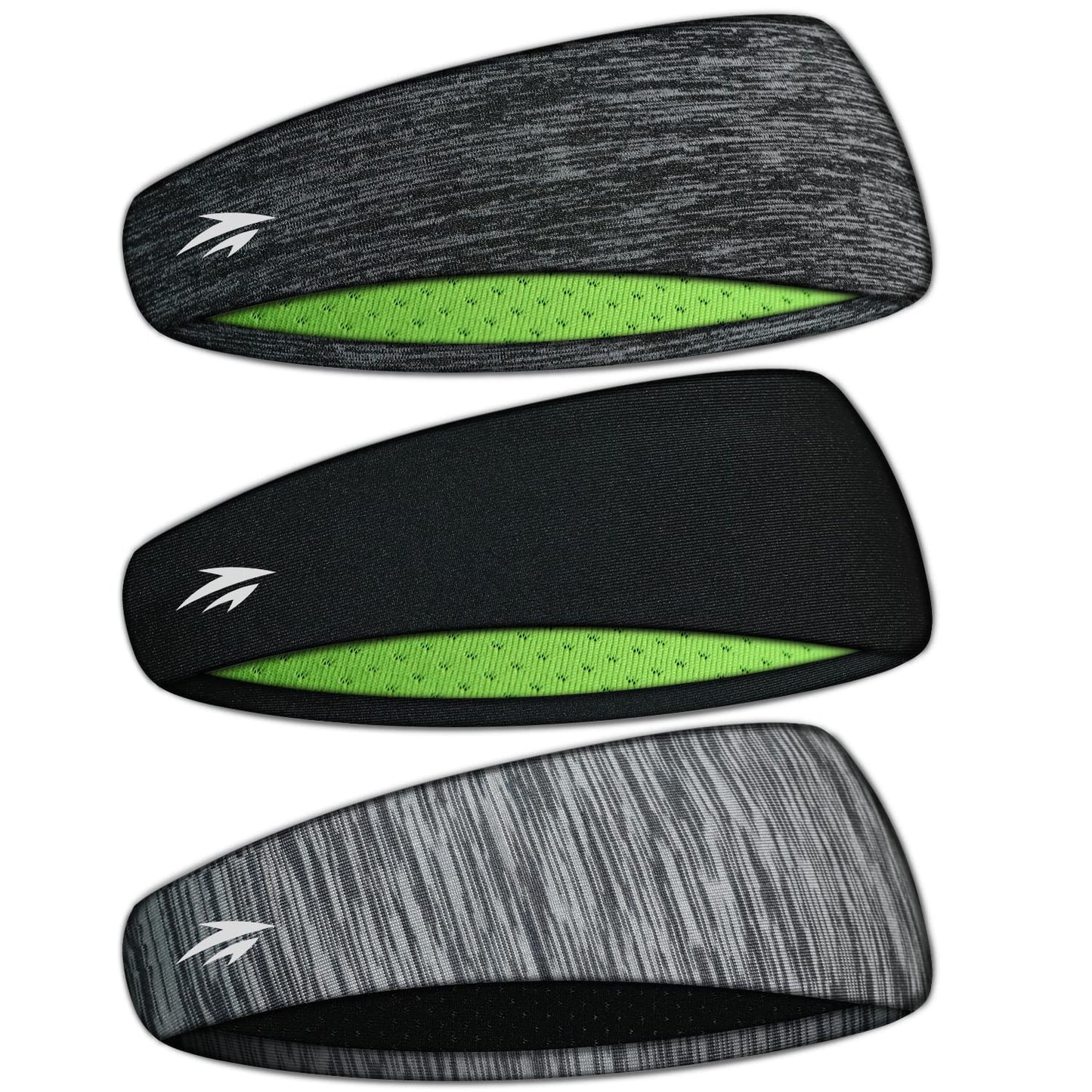 Zollen Diademas para hombre, 3 paquetes de bandas para el su