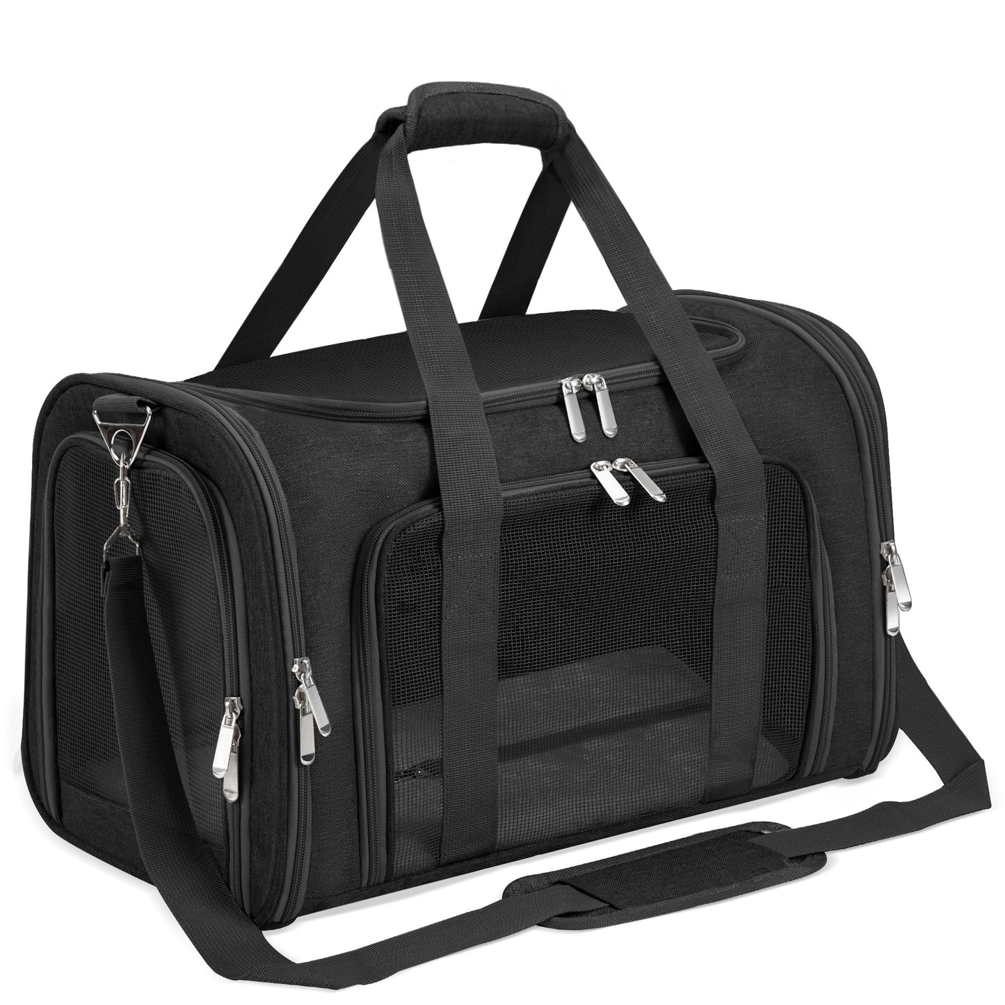 Transportador de gatos y mascotas de lados suaves, plegables