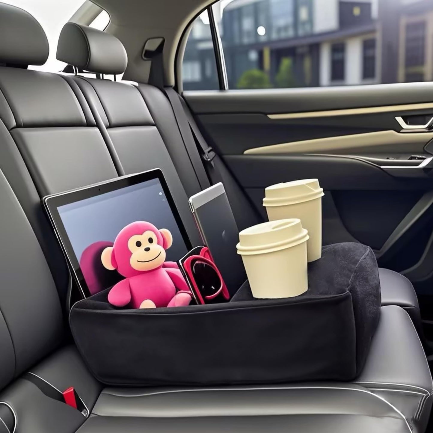 Almohada organizadora de asiento trasero de automóvil, almoh