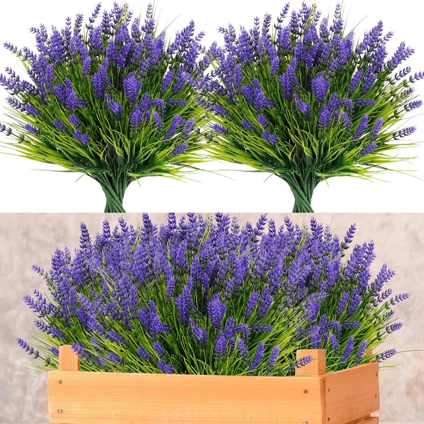 ZINHO 24 paquetes de flores artificiales para exteriores, fl