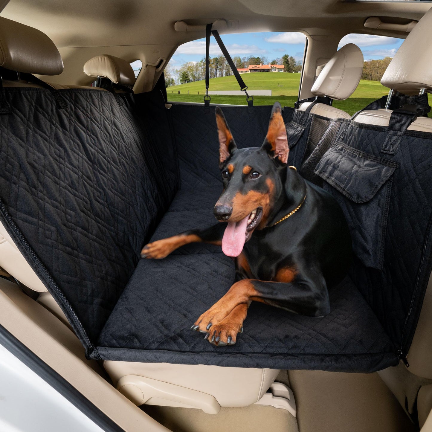 Extensor de asiento trasero suave cepillado, funda de asient
