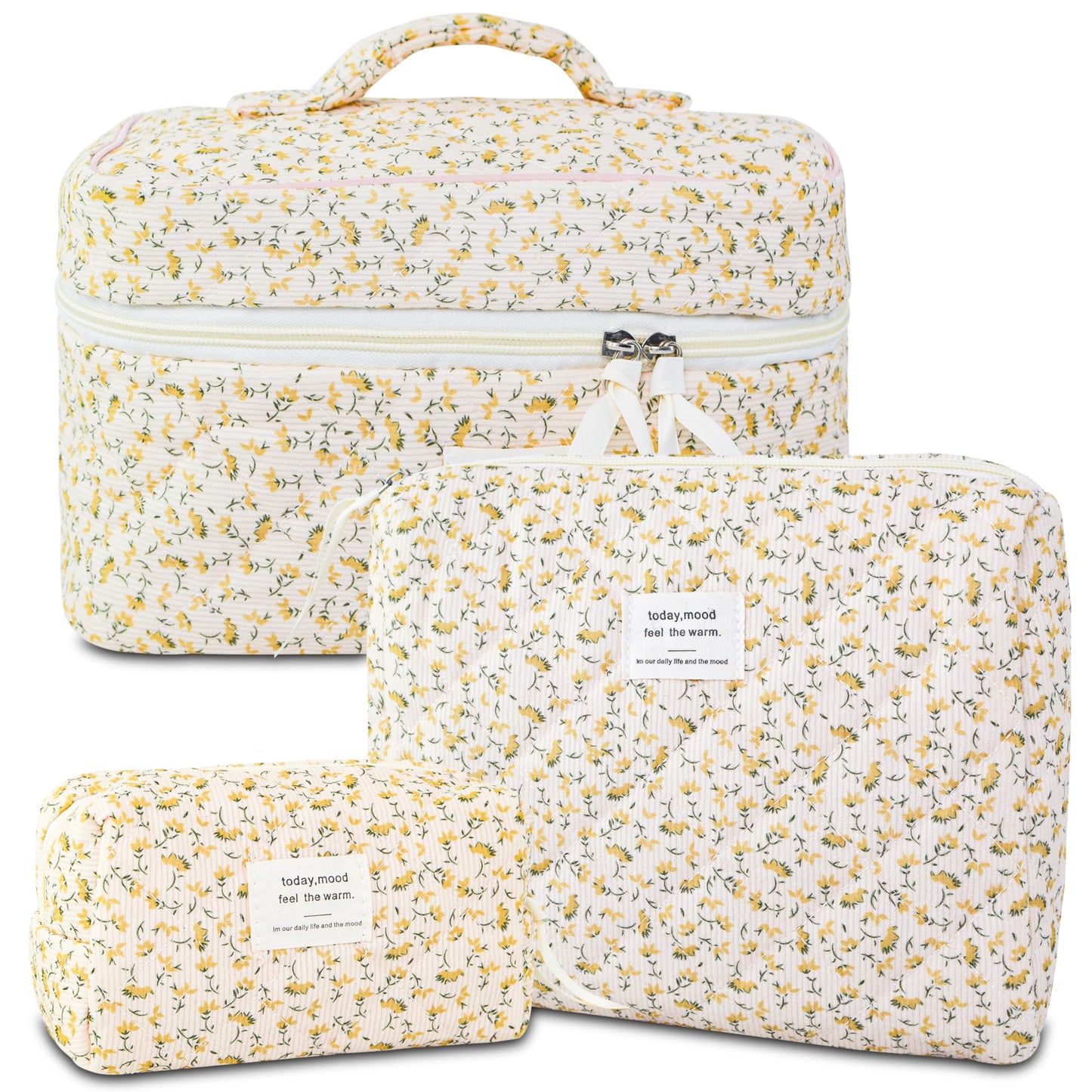 3 bolsas de maquillaje para mujer, bonita bolsa organizadora