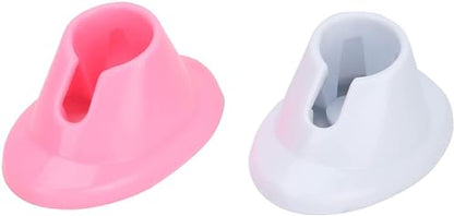 2 soportes para botellas de esmalte de uñas de goma suave ro