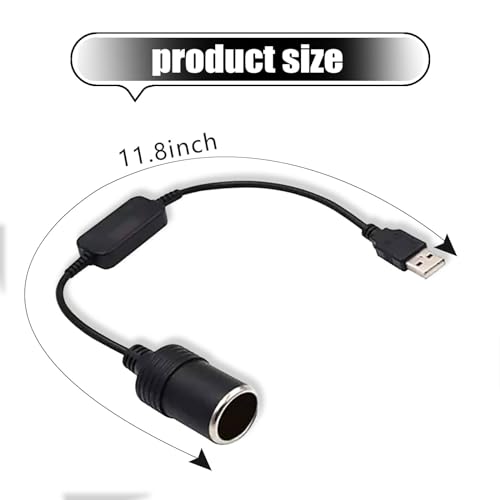 1 cable USB para automóvil, adaptador convertidor hembra de