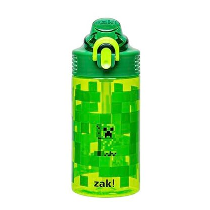 Zak Designs Botella de agua con diseño de Minecraft, de plás