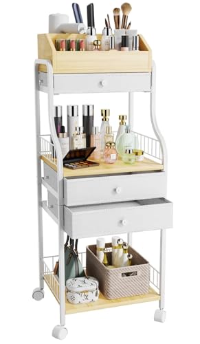 HapiRm Organizador de maquillaje de piso, organizador de maq