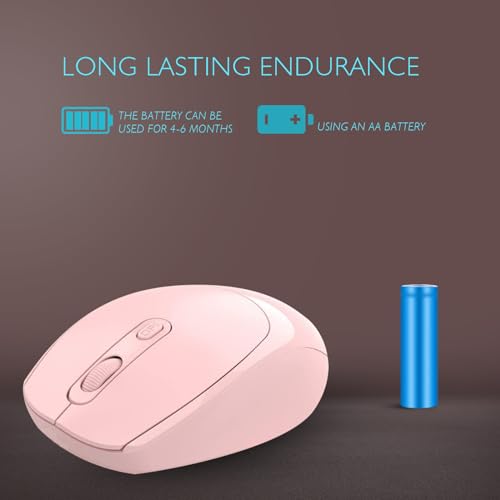 ONE-UP Ratón inalámbrico, mouse silencioso de 2.4G, mouse de