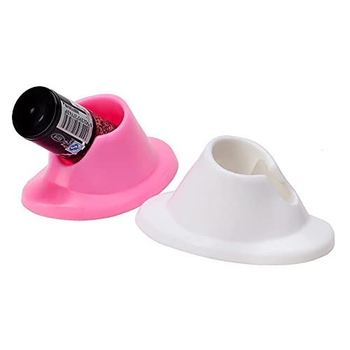 4 piezas de goma suave esmalte de uñas portabotellas antider