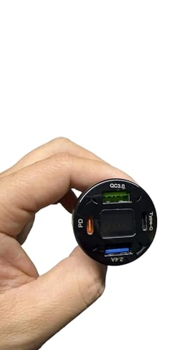 Cargador de coche de 66 W, cargador USB de 4 puertos, 2 adap