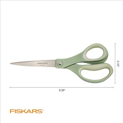 Tijeras de titanio de Fiskars, de 8 pulgadas, agarre suave,