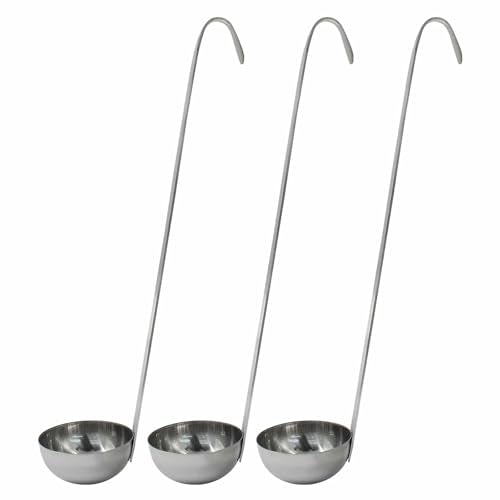 Zorfeter Juego de 3 cucharones de sopa de 1 onza, cucharones