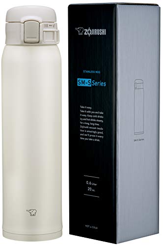 Zojirushi SMSR60EWA - Taza de acero inoxidable, 20 onzas, co