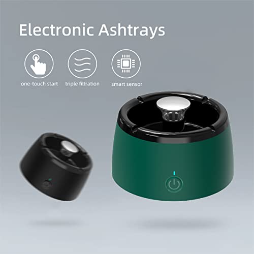 Cenicero sin humo para cigarrillos en interiores, purificado