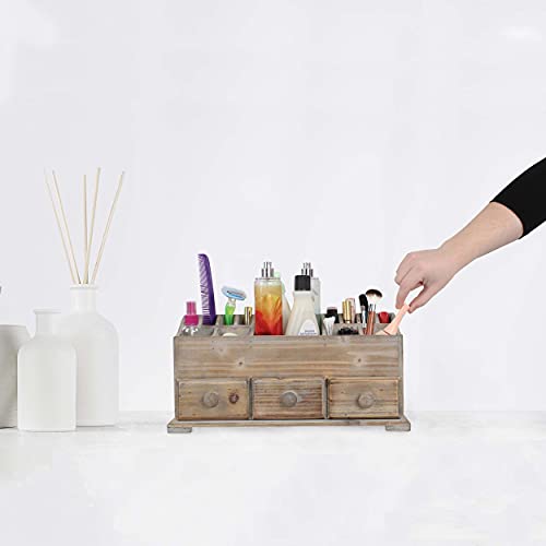 Almacenamiento de cosméticos de madera - Organizador de maqu