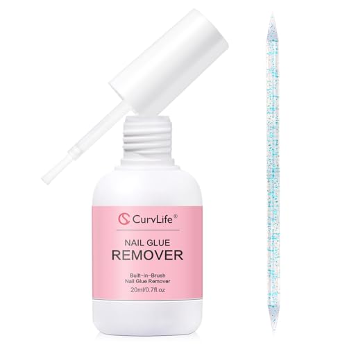 Curvlife Pegamento removedor de pegamento de uñas multifunci