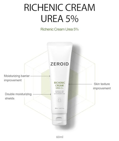 ZEROID | Crema ricénica con urea al 5% | Cuidado intensivo d